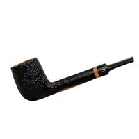 SERIE 1960 (Sabbiata nera 7001) briar sandblasted straight billiard tobacco smoking pipe by Brebbia (Italy)