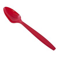 JAM PAPER Big Party Pack of Premium Plastic Spoons - Red - 100 Disposable Spoons/Box