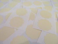 Minilabel 41mm Wavy Edge , Certificate Wafer Company Seal Labels , Stickers For Embossing , Awards & Rewards Ivory