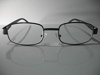 Foster Grant Sailor Black Rectangular Reading Glasses +2.00 Free Hard CASE + Microfiber Cloth