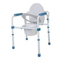 XIHAA Folding Portable Toilet Chair,Old People Pregnant Women Toilet Stool Adjustable Height for Easy Transfers Bath Chair