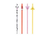 Kikkerland CU218 Farm Paper Straws, Pack of 12, Multicolor