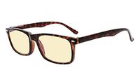 Eyekepper Blue Light Blocking Reading Glasses Men Women with Yellow Filter Lens - Comfort Computer Readers - Tortoise +1.25