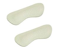 VSUDO Leather Shoe Heel Liner, Shoe Heel Insert, Heel Cushion Inserts, Heel Pads, Heel Insoles, Heel Grips, Design for Men or Women Loose Shoes, Protect Your Heel[1 Pair-Beige-Leather]