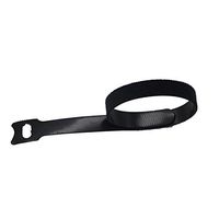 12 inch Reusable Cable Ties Microfiber Cloth Hook and Loop Cable Straps Ultra Thin Network Wire Management Organizer/Black-50 pcs