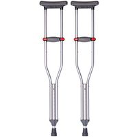 Underarm Adjustable Height Adult Red Dot Axilla Crutches,Silver