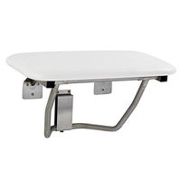 Mustee 390.413 Fold Down Wall-Mount Padded Seat, 23", White