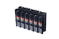 Storacell by Powerpax AAA Battery Caddy, Black, Holds 12 Batteries