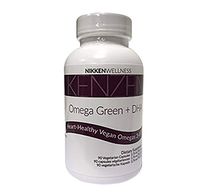 Nikken Kenzen Omega Green plus DHA (15472) - Vegetarian Omega Oil Powder - Nikken Dietary Supplement - Vegetable-derived Omega Supplements, Kosher and Vegan Certified, No Gluten, Non GMO - 90 Capsules