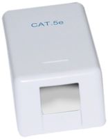 Blank Surface Mount Box for Keystones, 1 Hole, White (CNE43743)