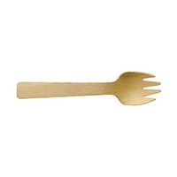 PacknWood 210MSPK Wooden Mini Spork - 4.1" - 3000 per case