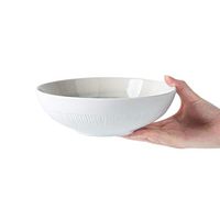 Ceramic Tableware Healthy Smooth Anti-scalding Rice Noodle Dessert Family Salad Bowl 819 (Color : White)