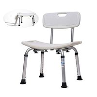 LMEIL Adjustable Bath and Shower Chair with Removable Back -Medical Tool-Free Assembly Spa Bathtub -Anti-Slip Bench Bathtub Stool Seat for Bathroom Safety