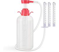 lifevv Manual Pressure Reusable Vaginal Cleansing and Douche System Kit with 3 Nozzle Tips -20 oz(600 ML)