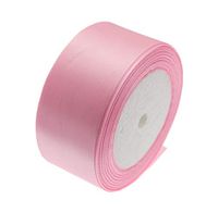 ATRibbons 50 Yards 1-1/2 inch Wide Satin Ribbon Perfect for Wedding,Handmade Bows and Gift Wrapping,25 Yards/Roll x 2 Rolls (Pink)