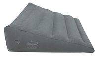 ObboMed HR-7620, New & Handy AIR Valve for Easy Inflation/deflation,Heavy Duty Inflatable Bed Wedge Pillow with Velour Surface for Sleeping Travel Trip Vacation; inflated Size M: 24” x 28” x 7.5-1.5”