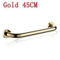 Gigamax(TM) Gold plated bathroom grab bars for elderly/disabled, 30~50cm towel bars or safety grab bars, Copper bathtub grab bars toilet [ Gold 45cm ]