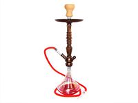 Zebra Smoke Absolute 24" Single Hose Hookah Modern Shisha (Red)