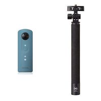 Ricoh Theta SC 360° Video and Still Camera (Blue) with Theta Stick TM-2 Selfie Stick for All Theta Series