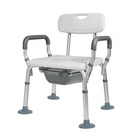 Firsthgus Shower Chair Bath Shower Chair Adjustable, Lightweight Non-Slip Bathroom Seat with Backrest & Armrest Great for Elderly, Senior, Handicap &Disabled Support 136kg