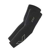 2XU Flex Run Comp Arm Sleeves Black/Grey XL& Headband Bundle