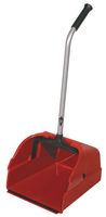 Long Handled Dust Pan, Red, Plastic