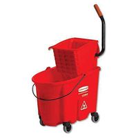 RCP758888RED - Rubbermaid-Wave Brake 32 Quarts Side Press Combo,Red