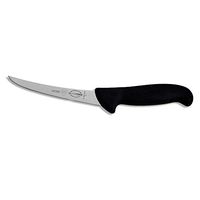 F. Dick Boning Knife, 6-in Curved/Semi-Flexible Blade, Black - ErgoGrip Series