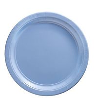 Steel Blue Disposable Dinner Plates, Premium, Lacy Design, Elegant, Fancy, Heavy Duty, Ideal for Weddings, Parties, Catering (20-ct. Pack)