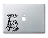 Support Our Troops Stormtrooper Star Wars Printed Clear Vinyl Decal Sticker Compatible with Apple MacBook Pro Air 11" 12" 13" 15" All Years Laptop Trackpad Keyboard (11", 12" MacBook)