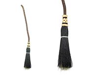 Small Besom Broom - Black - Traditional, Vintage, Handmade Rustic Wall Decor, Witch Broom, Cosplay, Magic, Besom, Round Broom