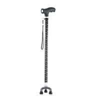 Crutches Non-Slip Aluminum Alloy Foldable Elderly Walking Stick Convenient Retractable Walker (Color : Black)