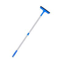 GAOJIAN Wiping The Window Telescopic Rod Double-Sided Scrub Glass Cleaning Scraper Window Tool , gray