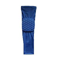 Mens Sport Basketball Shooting Elbow Pads Protector Support Guard Elastic Compression Arm Sleeve Warmers,Blue,XL