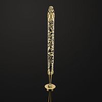 Carved 2 in 1 Pure Copper Smoking Tobacco Pipe Nozzle Cleaner Tamper Tool (Flowers)