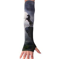 QG ZZX Cool Horse Moon Unisex Compression Arm Sleeves UV Protection Performance Arm Sleeve - for Outdoor Sports Baseball,Basketball,Football (1 Pair)
