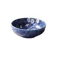 Bowl Ceramic Tableware Household Rice Noodle Soup Bowl Small Stirring Fruit Salad Plate Cherry Blossom Ornament 15.5x5.5cm Household tableware, retro bowl
