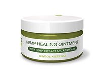 Premium Hemp Healing Skin Ointment | Natural Propolis Extract, Virgin Olive Oil, Lavender | Rejuvenates Irritated Skin from Psoriasis & Eczema, Reduces Signs of Aging, Stretch Marks, Scars 3.4 Oz