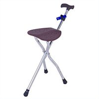 XGGZ Cane Stool Adjustable Folding Walking Stick Chair Massage Crutches with Seat Portable Suitable for Use by The Elderly