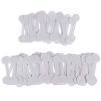 JiaUfmi 500 Pcs Round Blank White Paper Price Tag Labels Jewelry Display Cards Labels Ring Sticker Hangtags, 1.96 x 0.51 Inches