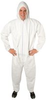 Safety Zone DCWH-2X-BB-HEWA White Polypropylene Disposable Coverall with Hood, 2X-Large