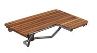 Teak ADA Wall Mounted Left Handed Shower Bench/Seat (32"x22.5")