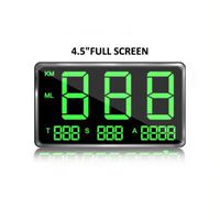 Universal Digital Car HUD Head Up Display GPS Speedometer with Over Speed Alarm Tired Driving Warning Windshield Project for All Vehicle Bicycle Motorcycle