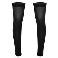 TiaoBug Men's 1 Pair UV Protection Leg Sleeves Compression Knee Support Sports Running Stockings Black One Size