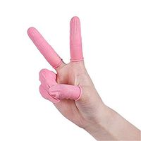 800 PCS Disposable Latex Finger Cots Rubber Fingertips Protective Finger Gloves Art Latex Tissue Finger Work Gloves YJXUSHYQ (Color : Pink)
