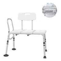 WYQWANLJX Folding Bath Chair, Aluminum Alloy Toilet/Bathroom Dual-Use Chair, Home Elderly Mobile Toilet, Suitable for Disabled/Patient, Height 3-Speed Adjustable