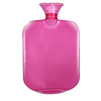 Water-Filled Hot Water Bottle Thick PVC Safety Explosion Anti-scalding Removable and Washable Flannel Cover 3 Colors (Color : Pink)