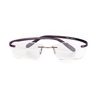 Inlefen Frameless Rimless Memory Temple Reading glasses With Anti-reflective AR