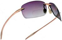 Maui Sports Navigator Bifocal Sun Readers Sunglasses for Men and Women Ultra Flex TR90 Pink +2.50