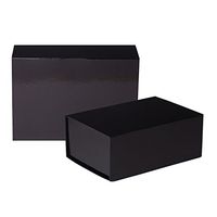 Jillson Roberts 2-Count Large Magnetic Closure Gift Boxes Available in 5 Colors, Black Matte